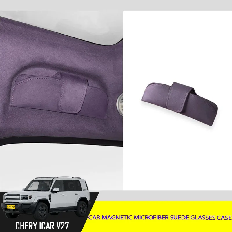 

Car Magnetic Microfiber Suede Glasses Case Fit for Chery ICAR V27 2026 Car Magnetic Microfiber Suede Glasses Case Car Parts