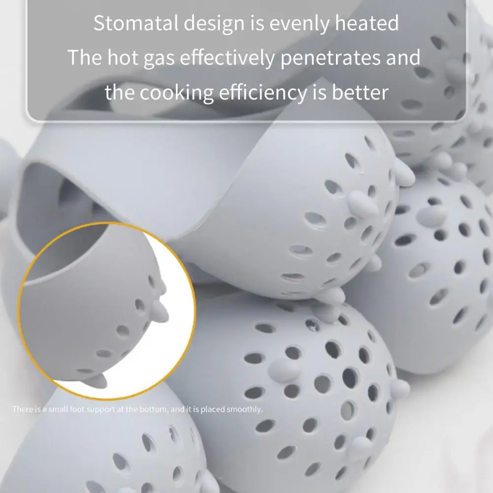 Reusable Egg Steamer Silicone Egg Steamer Tray with Anti-scald Handle for Fast Cooking High Temp Resistant for Steamed for Eggs