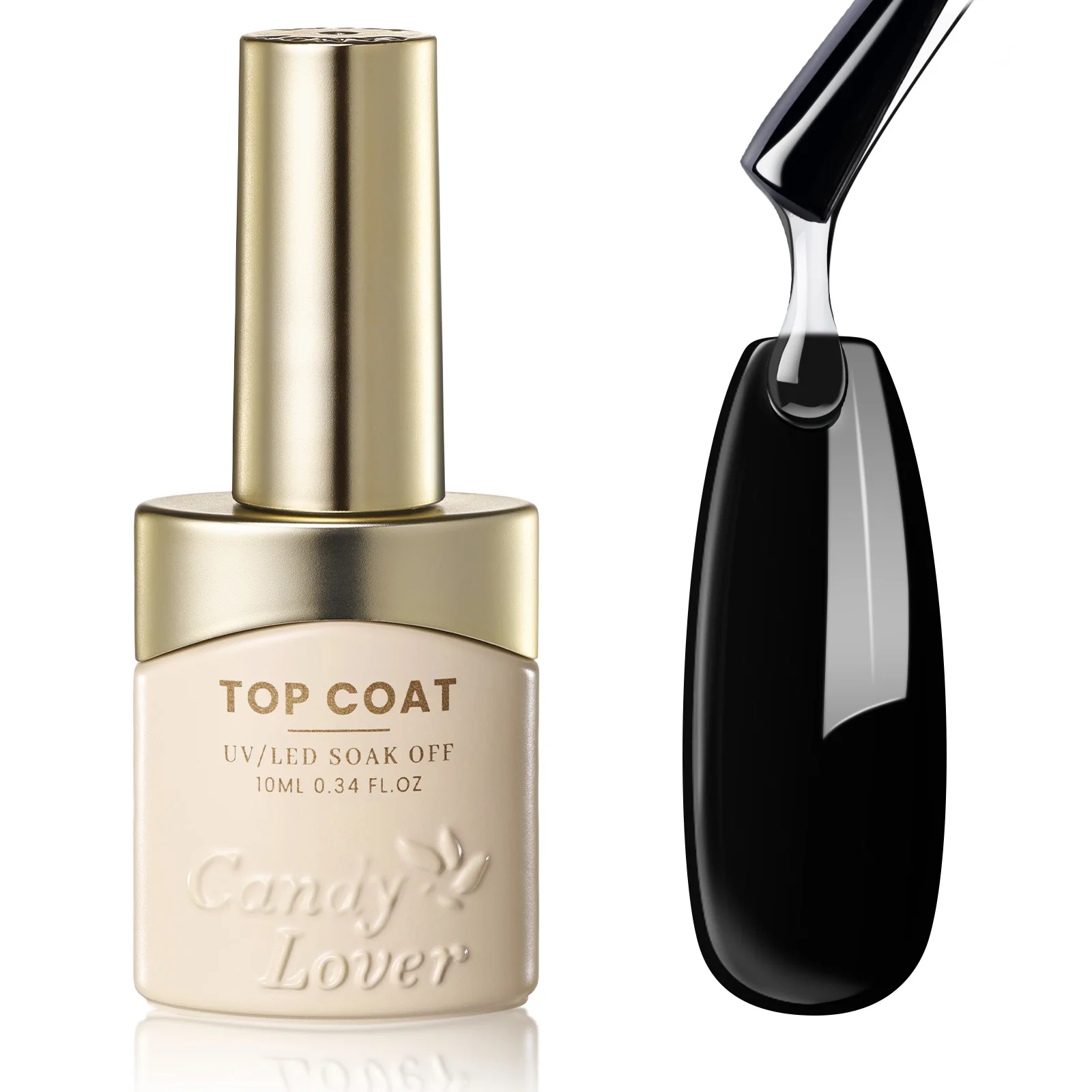 Esmalte de Uñas en Gel con Acabado Brillante de 10 ml, Esmalte Transparente de Alta Luminosidad para Secado con Lámpara UV, Gel para Manicura, Arte de Uñas, Salón, Esmalte de Larga Duración, Regalos para Mujeres
