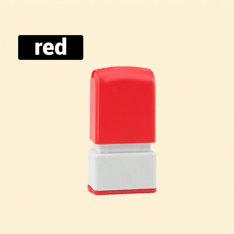 子供服用カスタムネームスタンプ-5色(レッド/ブラック/ブルー/ホワイト/パープル)、防水18x8mm、書籍、招待状、書類用