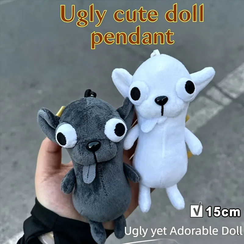Cute Plush Pet Puppy Keychain Cute Stuffed Animals Chihuahua Doll Weird Plush Puppy Pet  School Backpack Pendant Gift YSL56