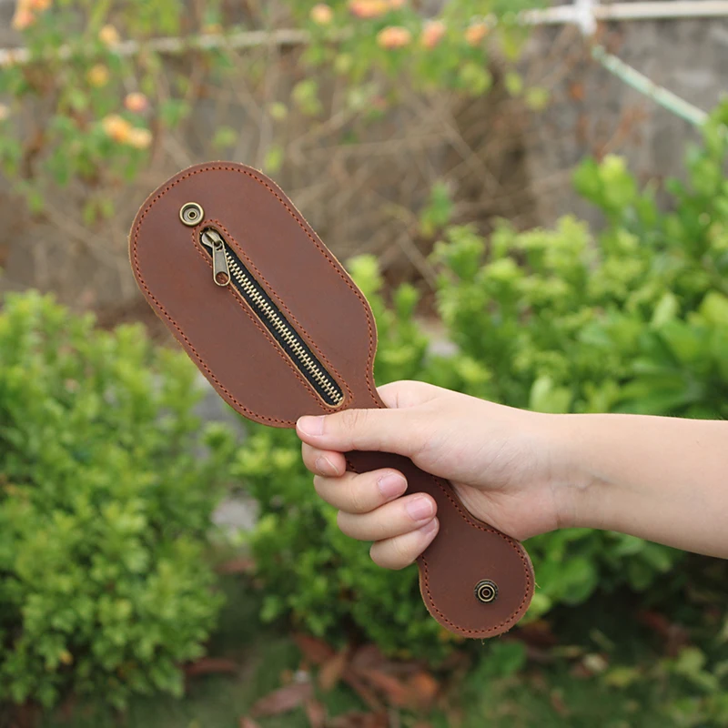 Cinturilla de cuero Gemuine, billetera cero a prueba de lobo, bolsa para monedas de cuero Boston, herramienta de supervivencia EDC, monedero