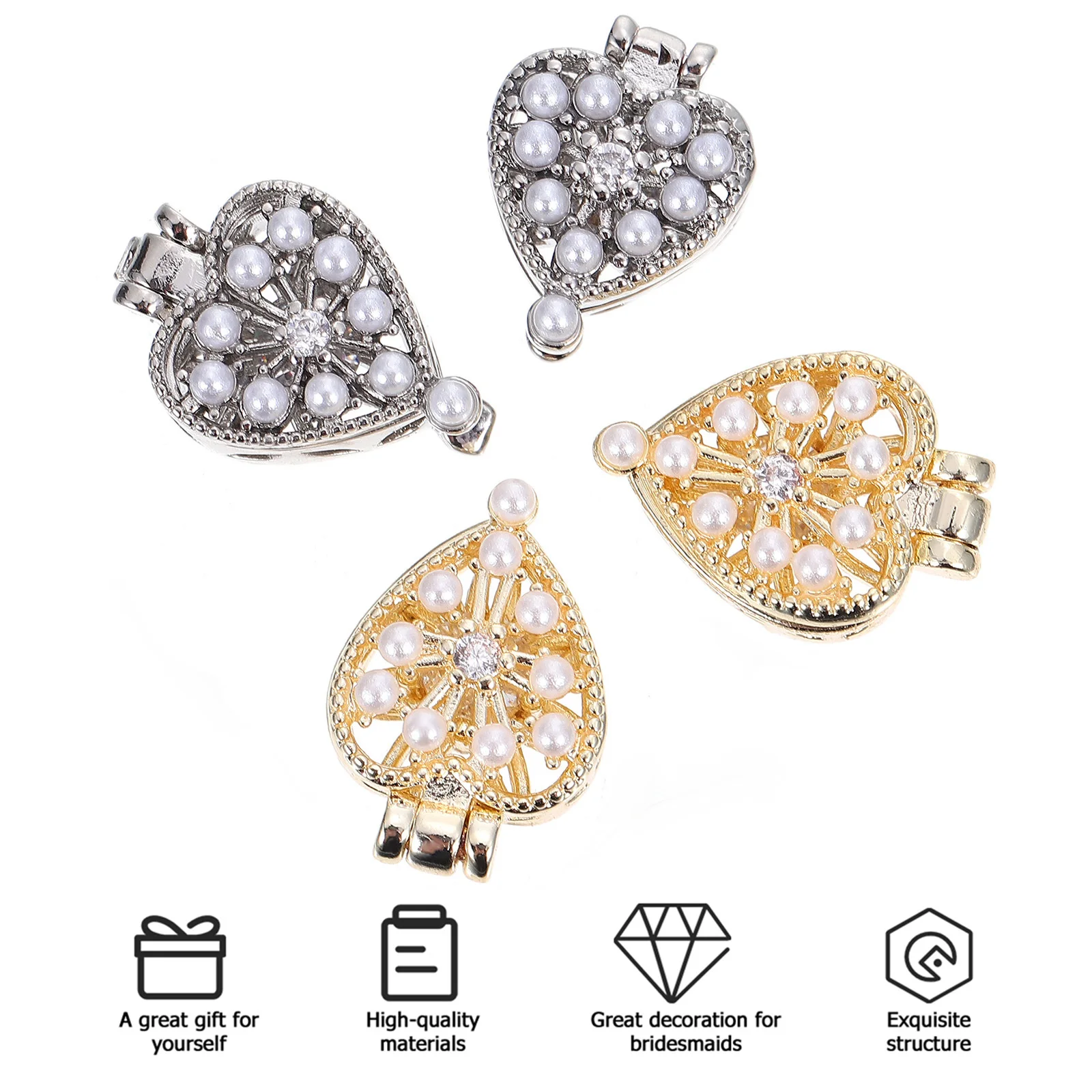 ชุดติดเล็บรูปหัวใจ 4 ชิ้น สำหรับผู้หญิง ชุดตกแต่งเล็บ DIY สติ๊กเกอร์ติดเล็บแฟชั่นสำหรับใช้ในชีวิตประจำวันและงานเทศกาล