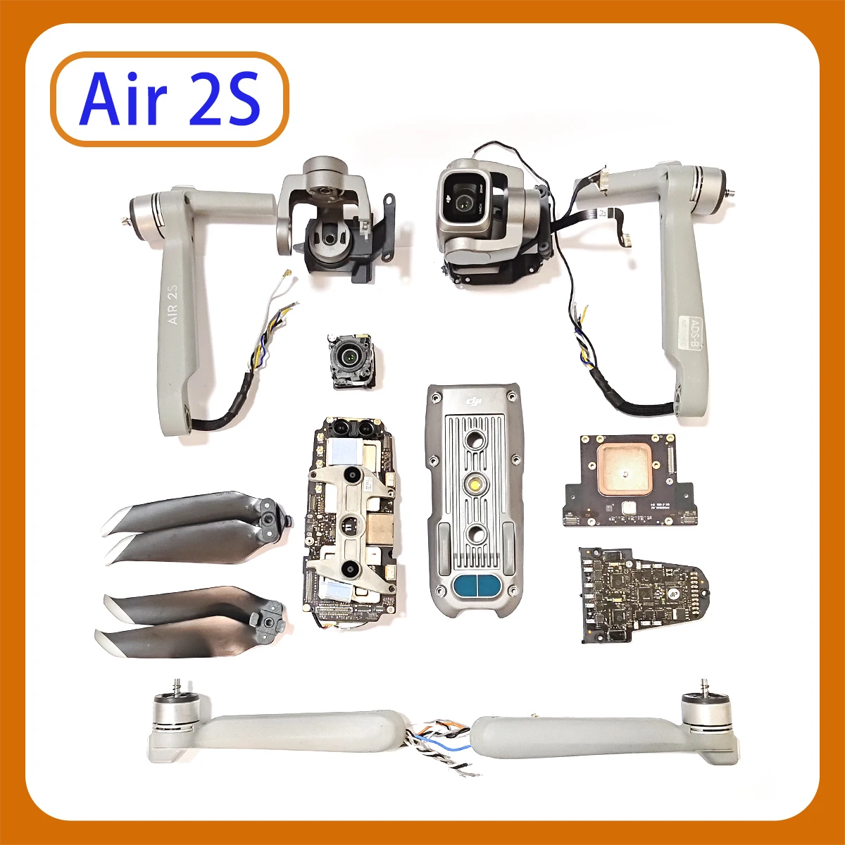 

Оригинальные запасные части AIR 2S, кардан, двигатель, пропеллер, переднее заднее видение, рычаги, верхняя часть корпуса, средняя рама, ESC, сигнальный трос