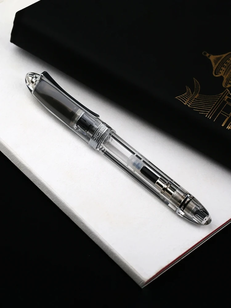 Pióro wieczne MAJOHN V60 Creative Triangular Piston z żywicy, wkład Schmidt, gładkie pisanie, prezent, artykuły szkolne, artykuły papiernicze — zdjęcie produktu 6