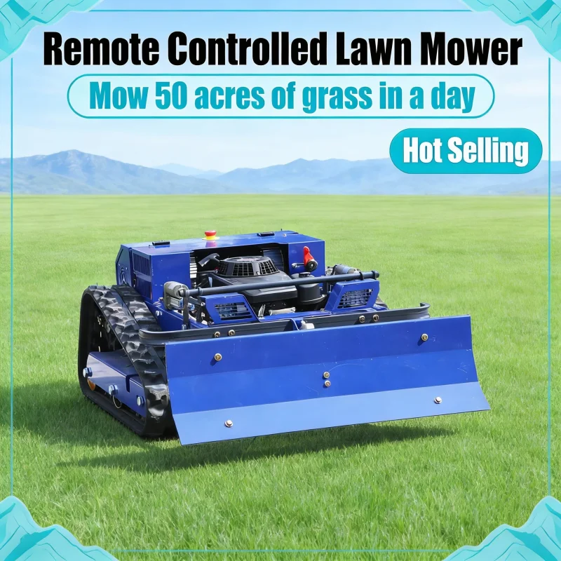 

Индивидуальная сельскохозяйственная умная газонокосилка - гусеничный робот промышленного класса с дистанционным управлением и лопаткой для снега