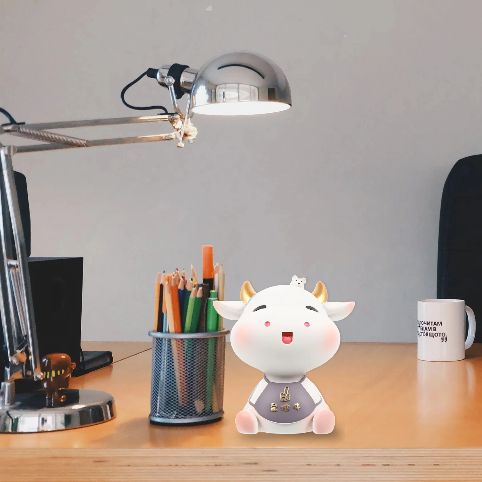 حاوية عملات البقرة الساحرة للأطفال، وعاء موفر، تصميم جميل يساعد على تطوير عادات جيدة مثالية لأي مكان وبنك عملات البقرة