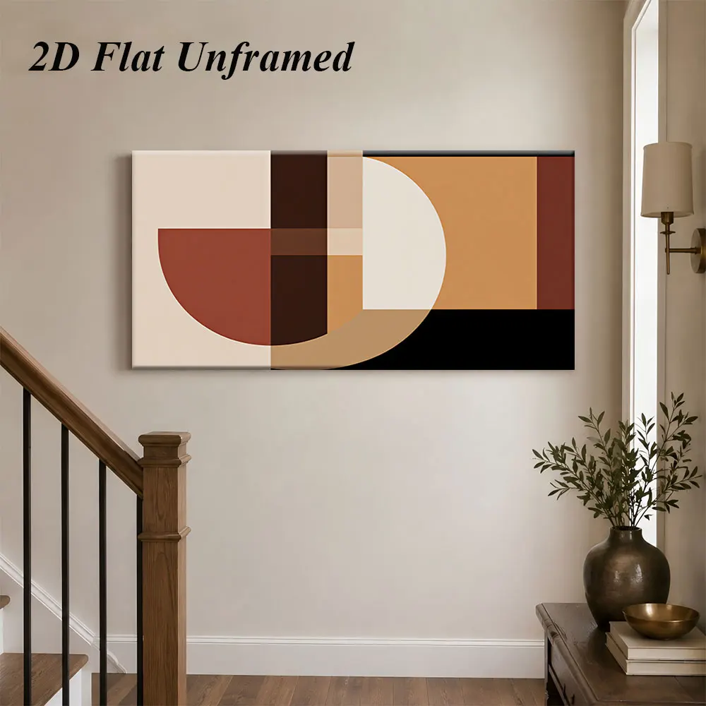 1 modern minimalist abstract geometric color block frameless decorative painting creative home wall 2D plan