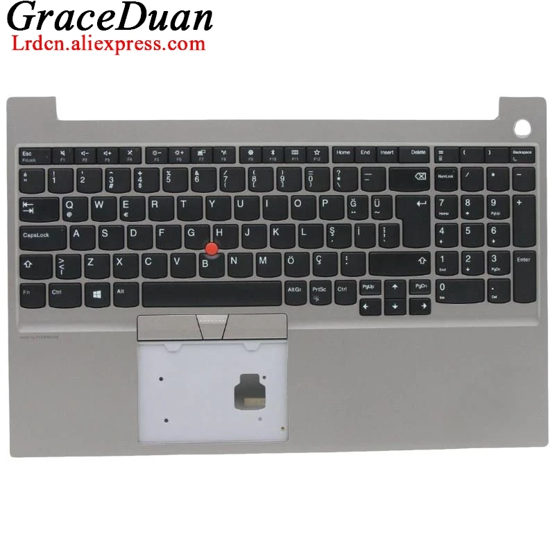 

TR Turkish Silver Keyboard Upper Case Palmrest Shell Cover For Lenovo Thinkpad E15 Gen1 G1 5M10V16950
