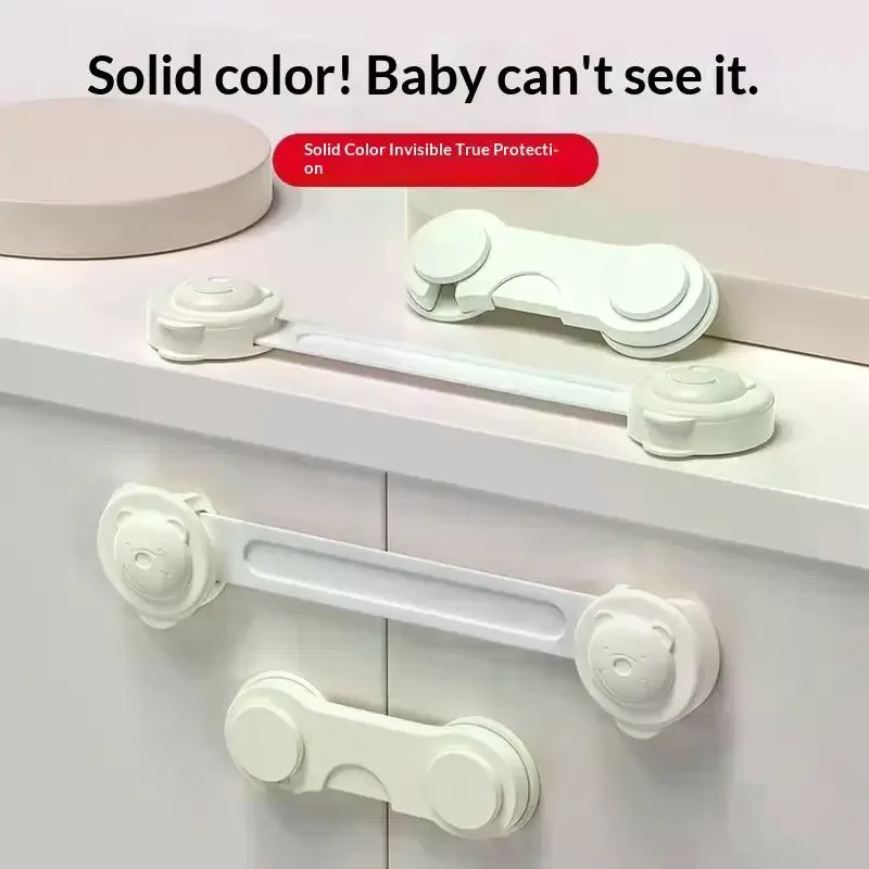 Baby Safety Drawer Cabinet Locks Anti-Pinch Child Proof Latches No Drill Adhesive for Kitchen Toilet Kids Room