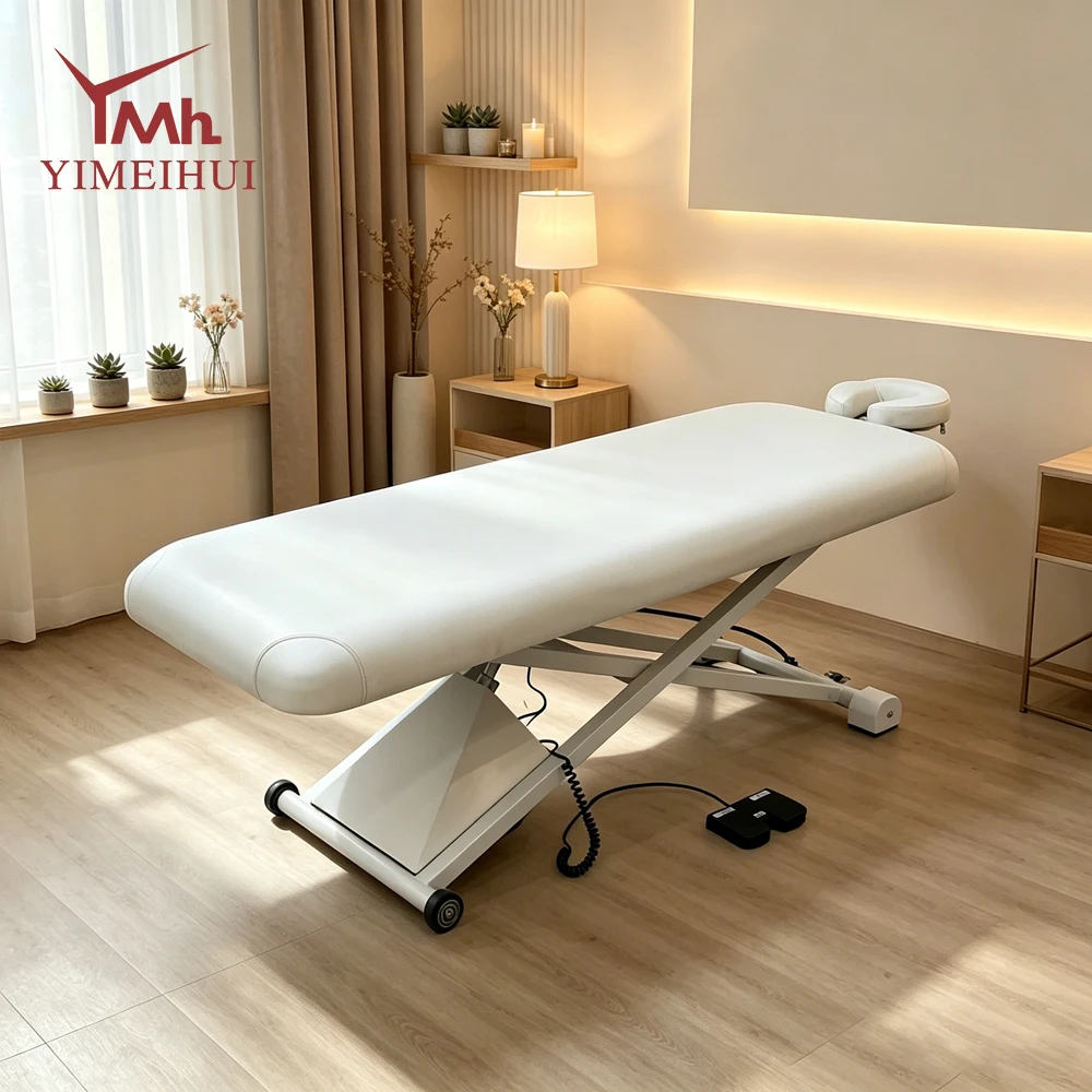 Sturdy Comfortable Height Adjustable Portable Massage Table Beauty Salon Facial Treatment Bed Physical Therapy Examination