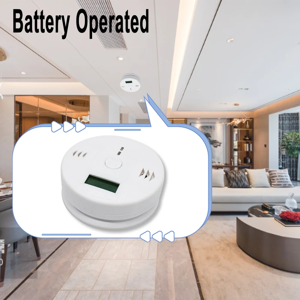 1 ~ 20pcs ใหม่ 85dB High Sensitive Home Security คําเตือน LCD Photoelectric อิสระ CO Poisoning Gas Sensor Alarm Detector
