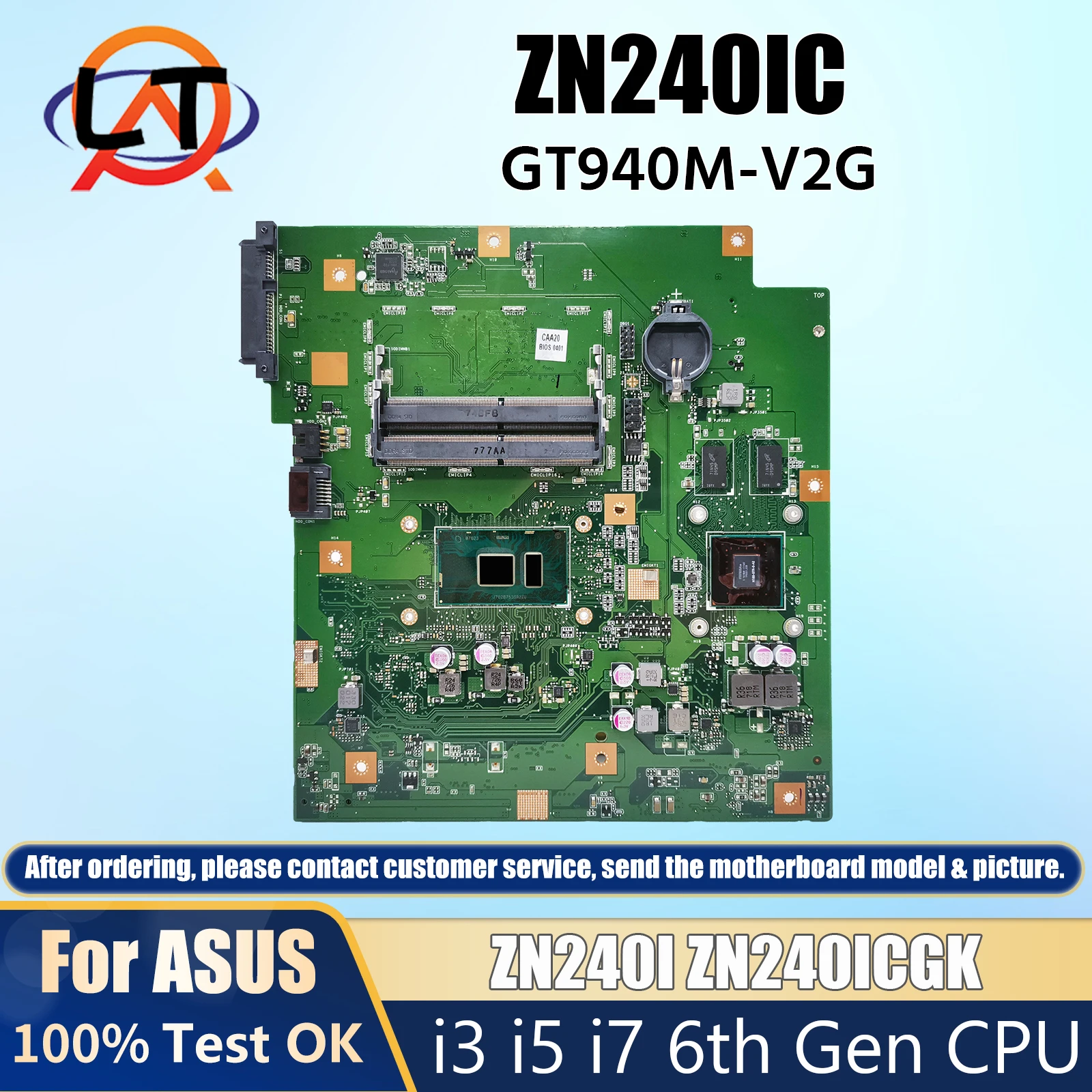 

ZN240IC Mainboard For ASUS Zen AiO ZN240I ZN240ICGK Motherboard all in one I3-6100 I5-6200U I7-6500U 940MX-2G