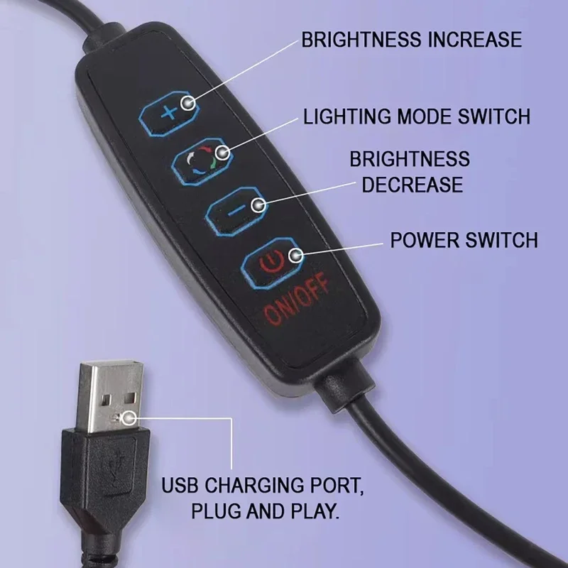 Staffa per microfono Supporto per braccio per microfono RGB con supporto a forbice con braccio a sospensione girevole con luce RGB per podcast streaming Youtube