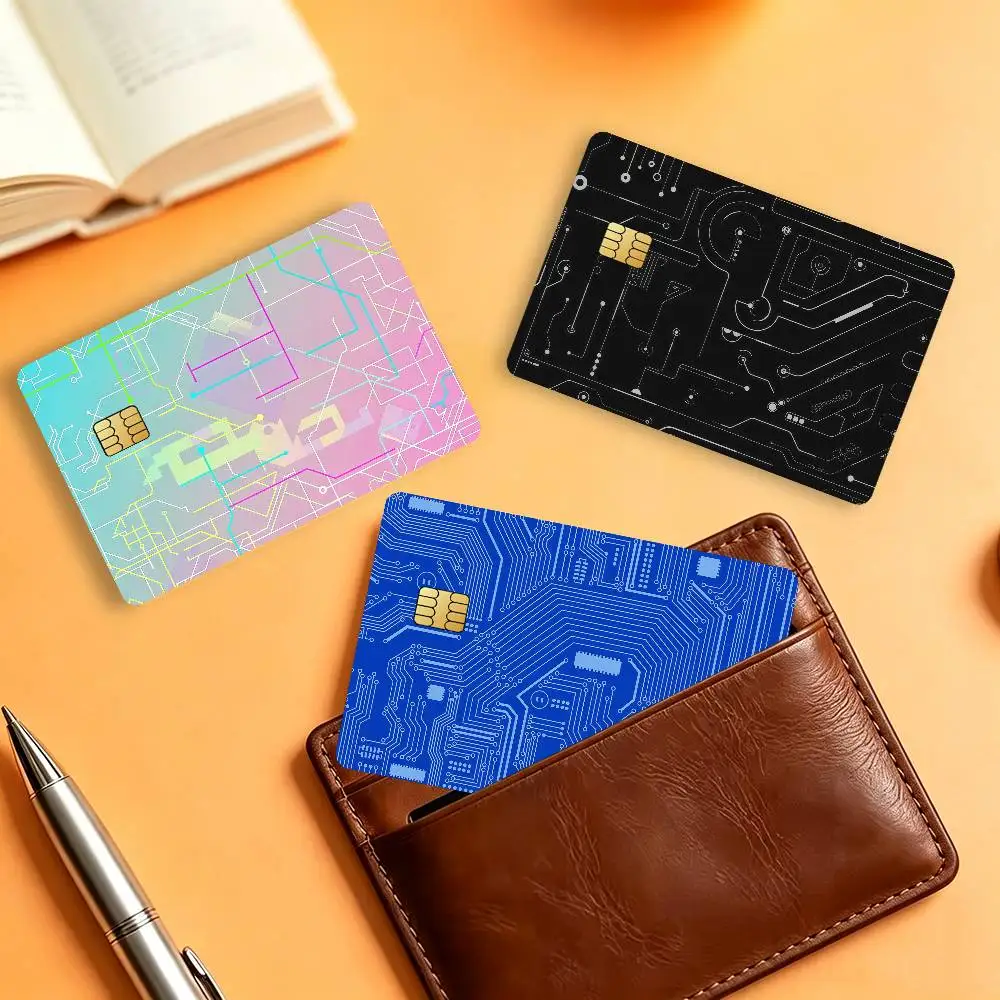 Circuit Board Waterproof Card Stickers For Credit Cards Debit Cards And Transit Cards 4pcs