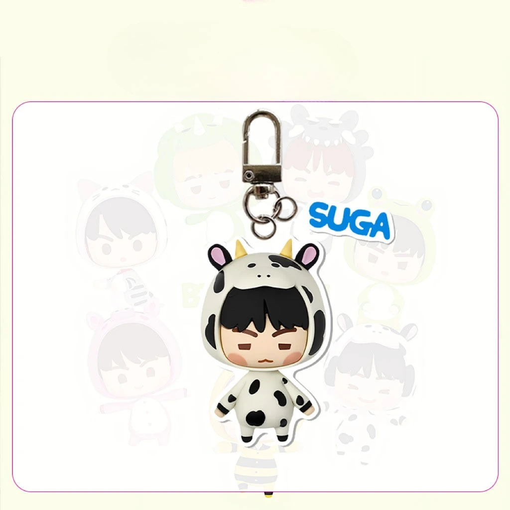 Kpop Korean Boy Group's Cartoon Acrylic Keychain Pendant Backpack Pendant Cute Cartoon Accessories Peripheral Fans Collect Gift