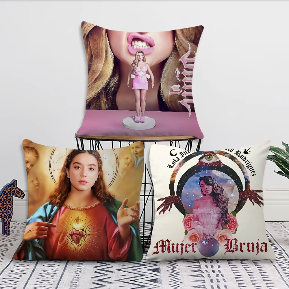 Singer NAVE D-DRAGONs L-Lola I-Indigo Cushion Cover Soft Pillow Case for Sofa Living Room Home Office Decor Protective Covers