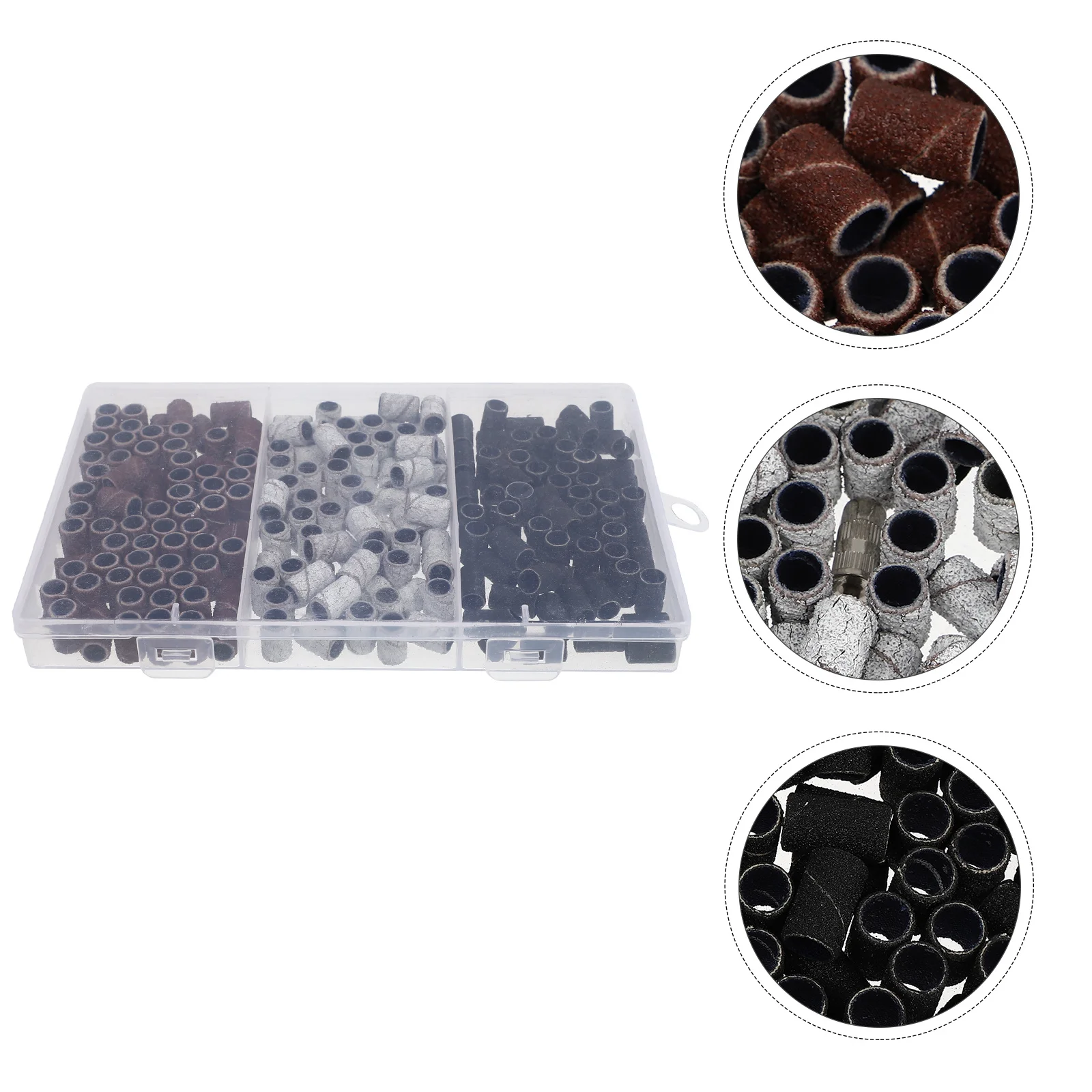 210個入り プロ用ネイルサンディングバンド 耐久性のある樹脂製エメリクロス マニキュアポリッシュ除去用サンディングバンド ネイルサンダー