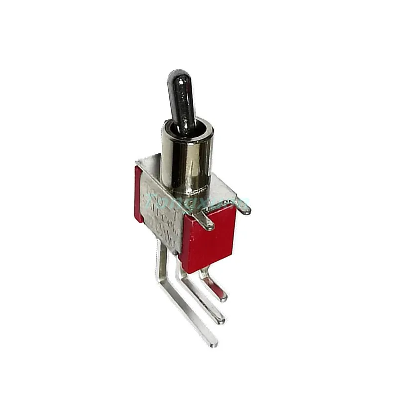 5pcs SH T80-T 3Pins Mini Toggle Switch SPDT ON ON 2 Positions Vertical Right Angle PCB Mount