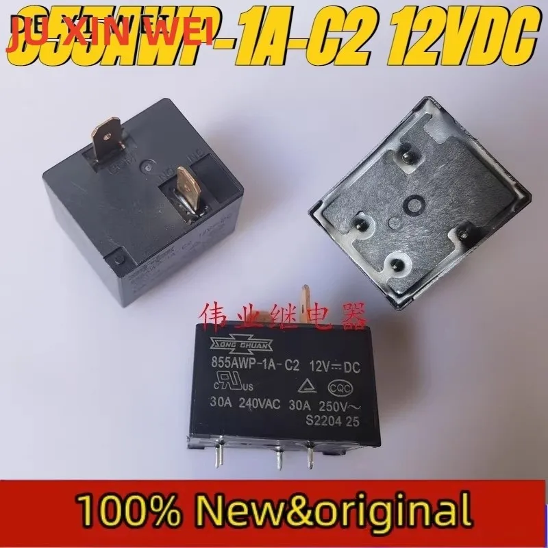 （Brand New Original）1pcs/lot 100% original genuine relay:855AWP-1A-C2 12VDC Air conditioning relay 4pins 30A