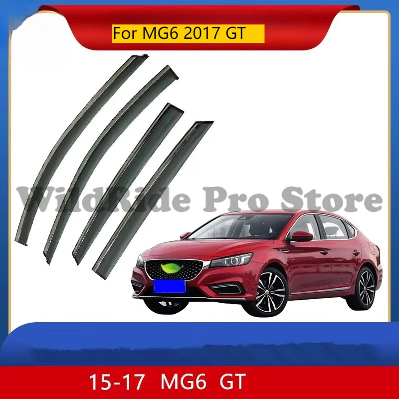 

Автомобильный всепогодный щиток, 4 шт., козырьки для дверей, окон, ветрозащитный козырек от солнца и дождя, вентиляционный козырек, дверной щиток для MG6 2017 GT