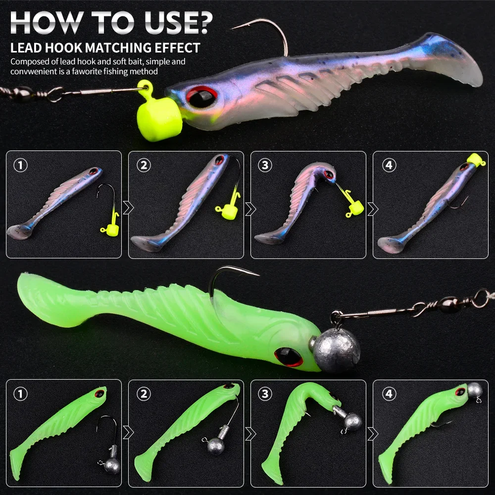 5 Stück Weicher Kunstköder 7cm 2,8g Simulierter Angelköder-Set Wiederverwendbar Fisch- und Barsch-Angelzubehör für Anfänger Roadrunner