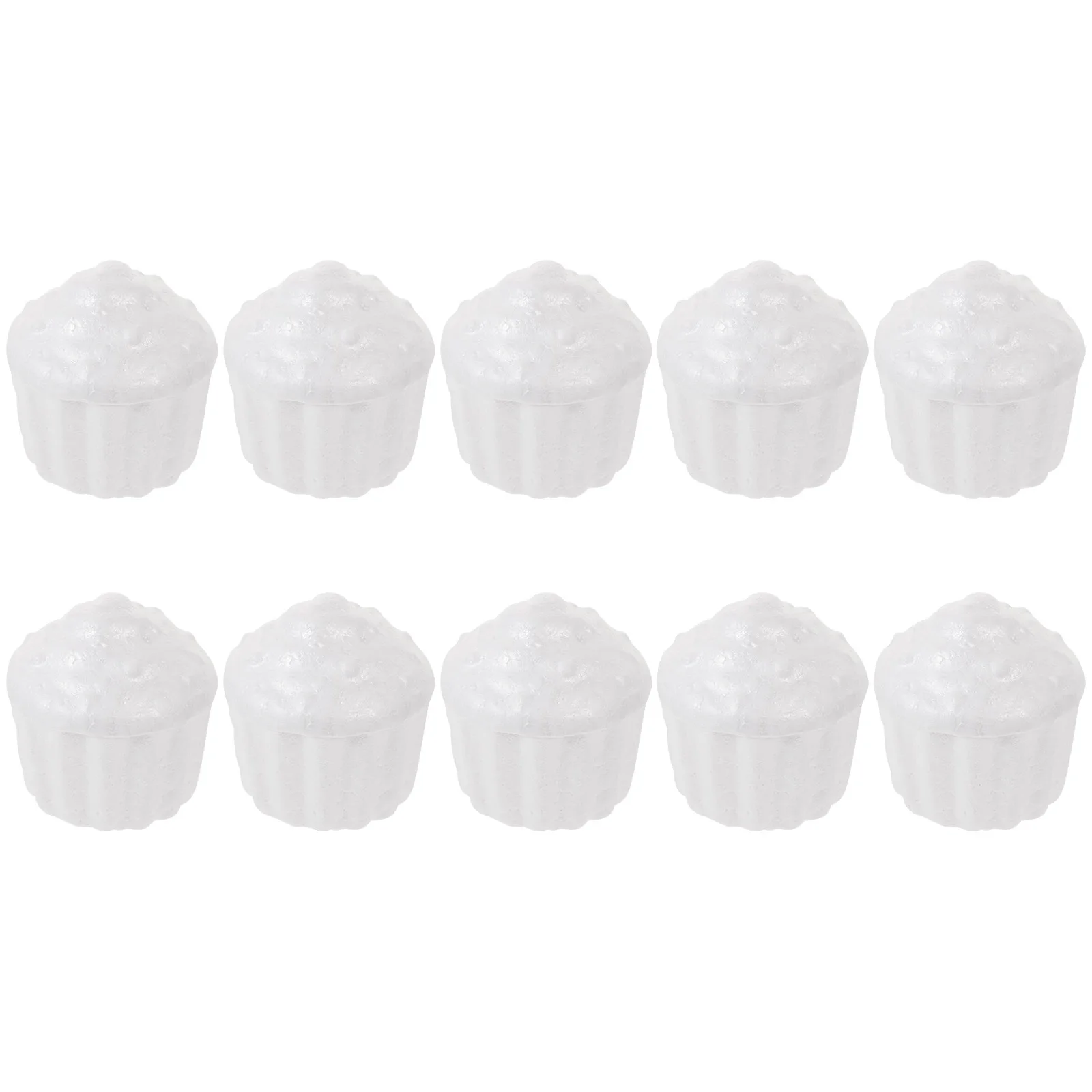 

10Pcs White Foam Cake 7.8cm Craft Accessory for Children DIY Project Preschool Kindergarten Church Art and Educational Use