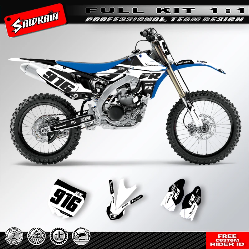 

Наклейка на мотоцикл Sawrain, набор наклеек с графикой команды для YAMAHA YZF 450 2010 2011 2012 2013 011