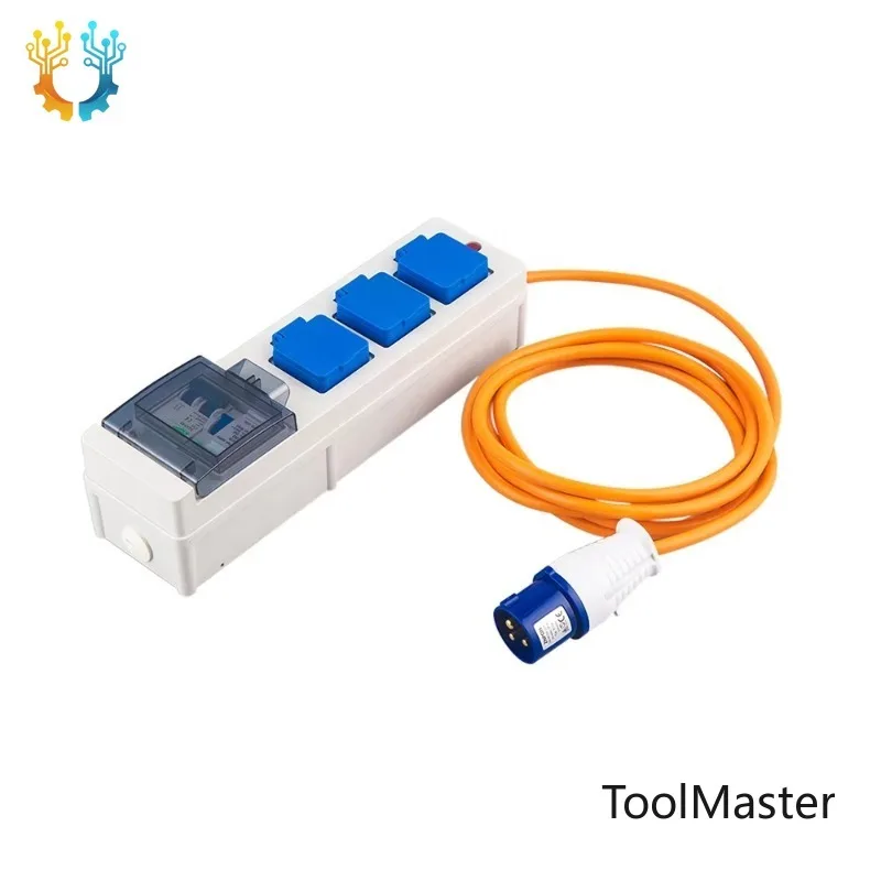【2026】ZNPON 3-Way 16A UK Socket 5/10/15m Cable Reel Caravan Camping Power Strip IP44 Weatherproof 4 Outlets TB03