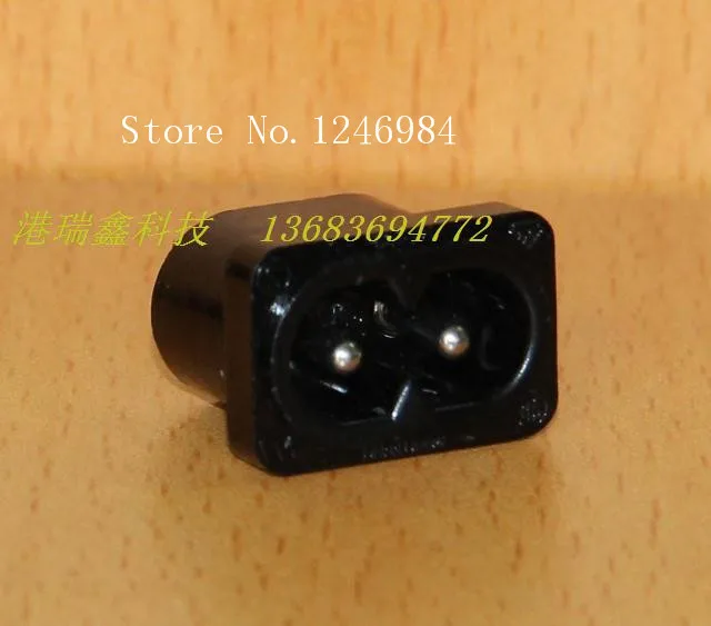 [SA]AC AC outlet black character seat two small pin connector socket panel two core RF-180A--100pcs/lot