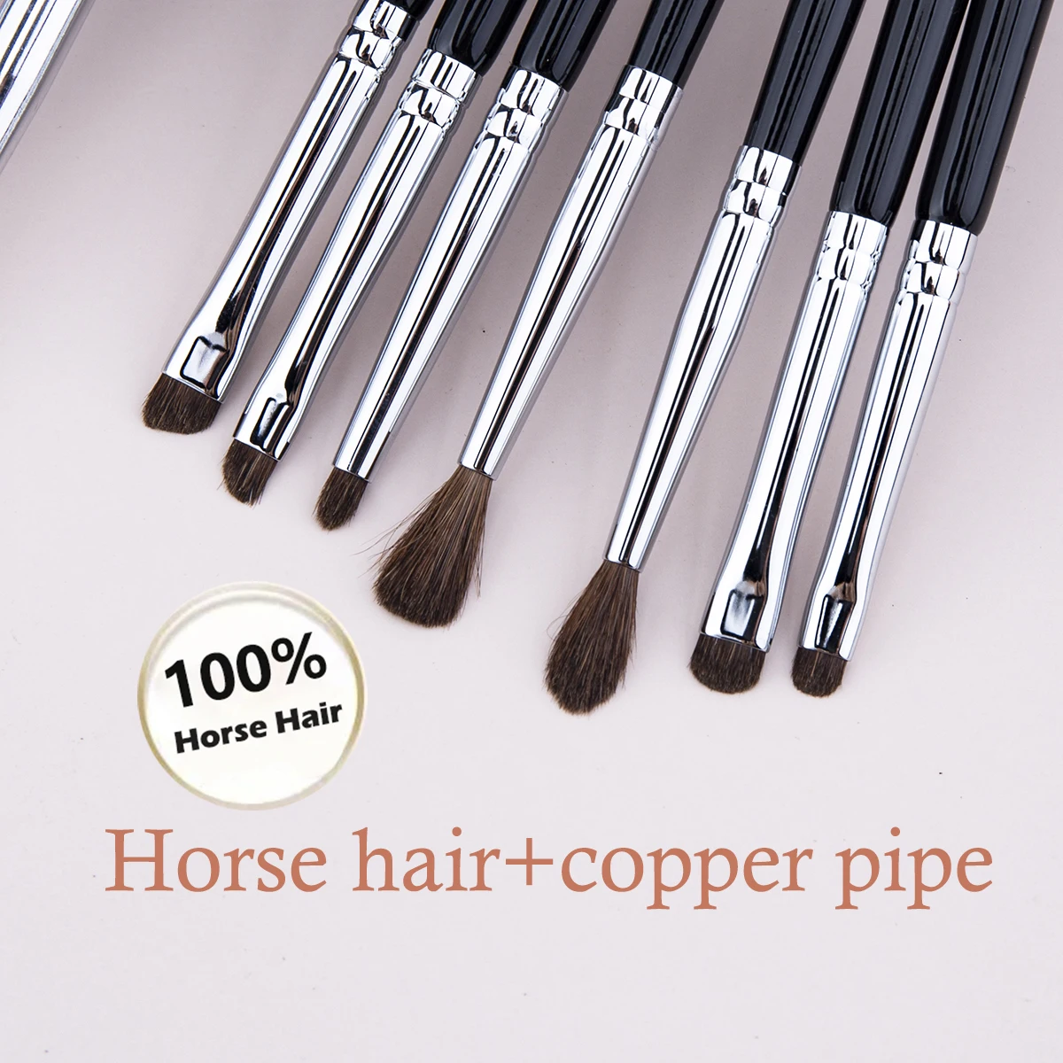 17pc Professional Eyeshadow Crease Blending Smudge Makeup Brush Set High-quality Copper Tube&horsehair&goat Hair Eye Makeup Tool
