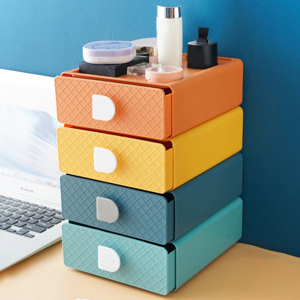 

3pcs Large Capacity Desk ganizer Storage Boxes for Makeup Jewelry Stationery Deep Drawer Design Practical Beauty Box