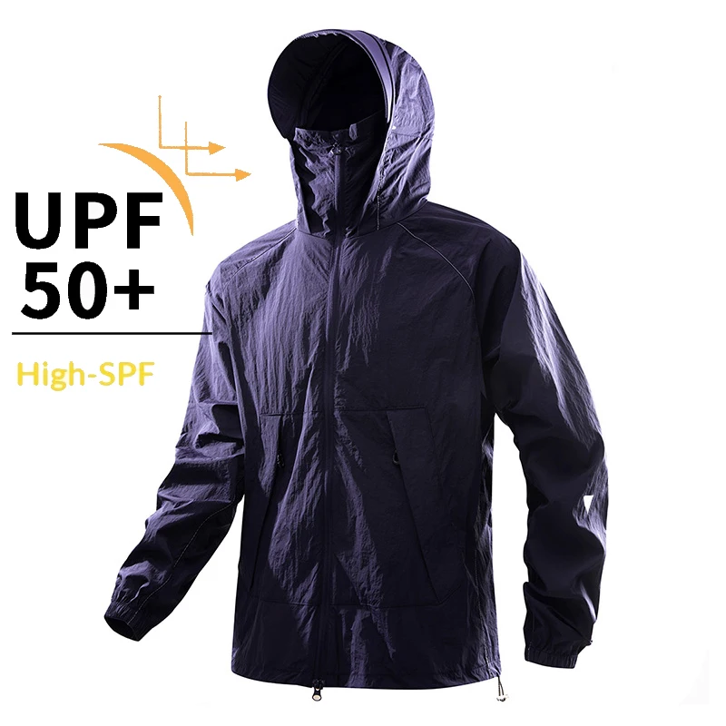 Spring Summer Mens Ultra Light Hiking Jacket Outdoor Men Quick Dry Sun Screen Hooded Coats Men Sports Breathable Fishing Jackets