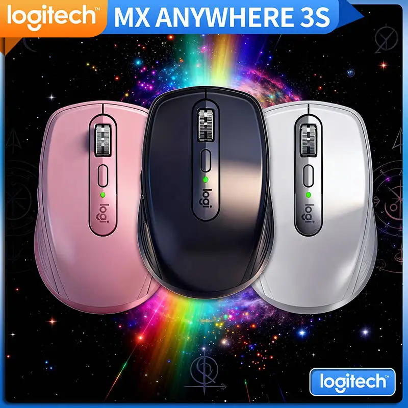 

Logitech MX Anywhere 3S Wireless Mouse 8000 DPI Silent Buttons Rechargeable Portable Ergonomic for Laptop Office Gaming Trip