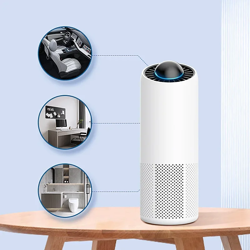 Mini Car Air Purifier Aromatherapy Smart USB Portable Negative Ion Composite Filter Purifier