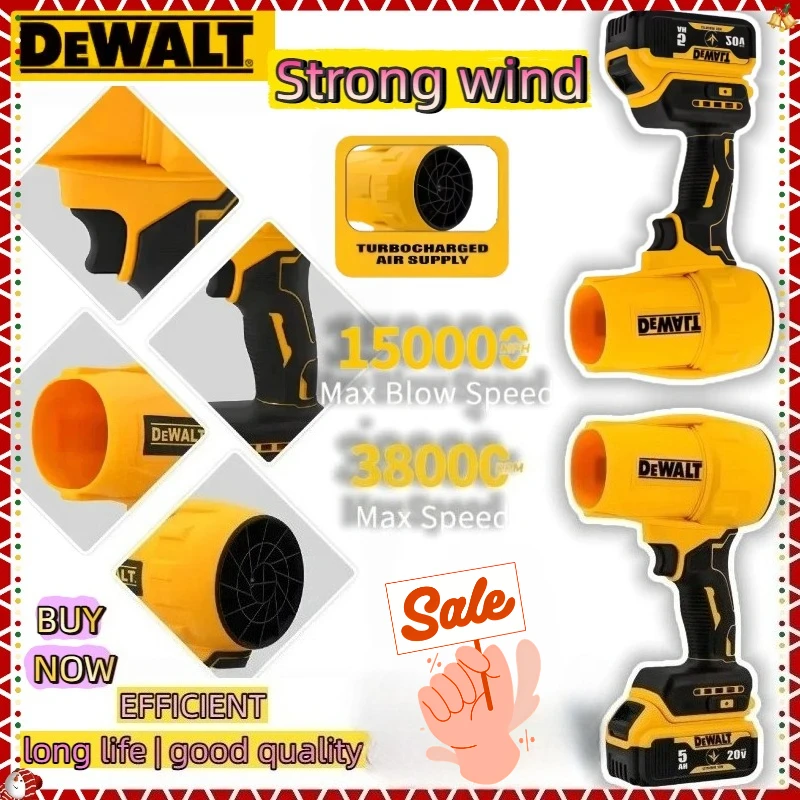 

DEWALT Cordless Air Blower Brushless Turbo Fan Violent Fan 800G Thrust Handheld Dust Blowing Rechargeable For DEWALT Battery