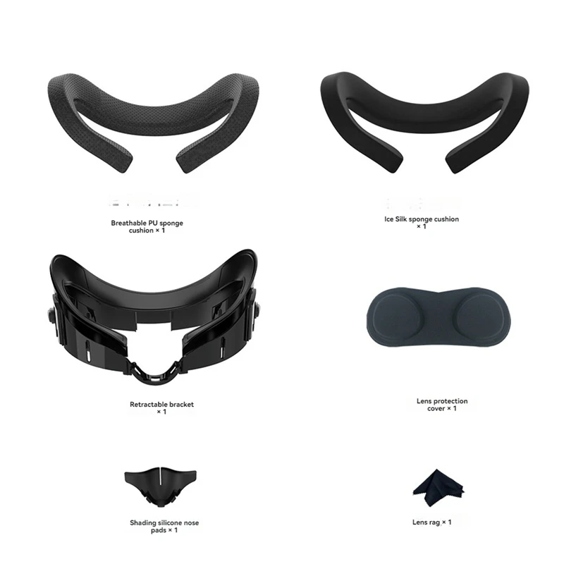 ปรับขนาด VR Facial Interface Bracket สําหรับ Meta Quest 3 Face Cover พร้อม Anti-Light Nose Pad