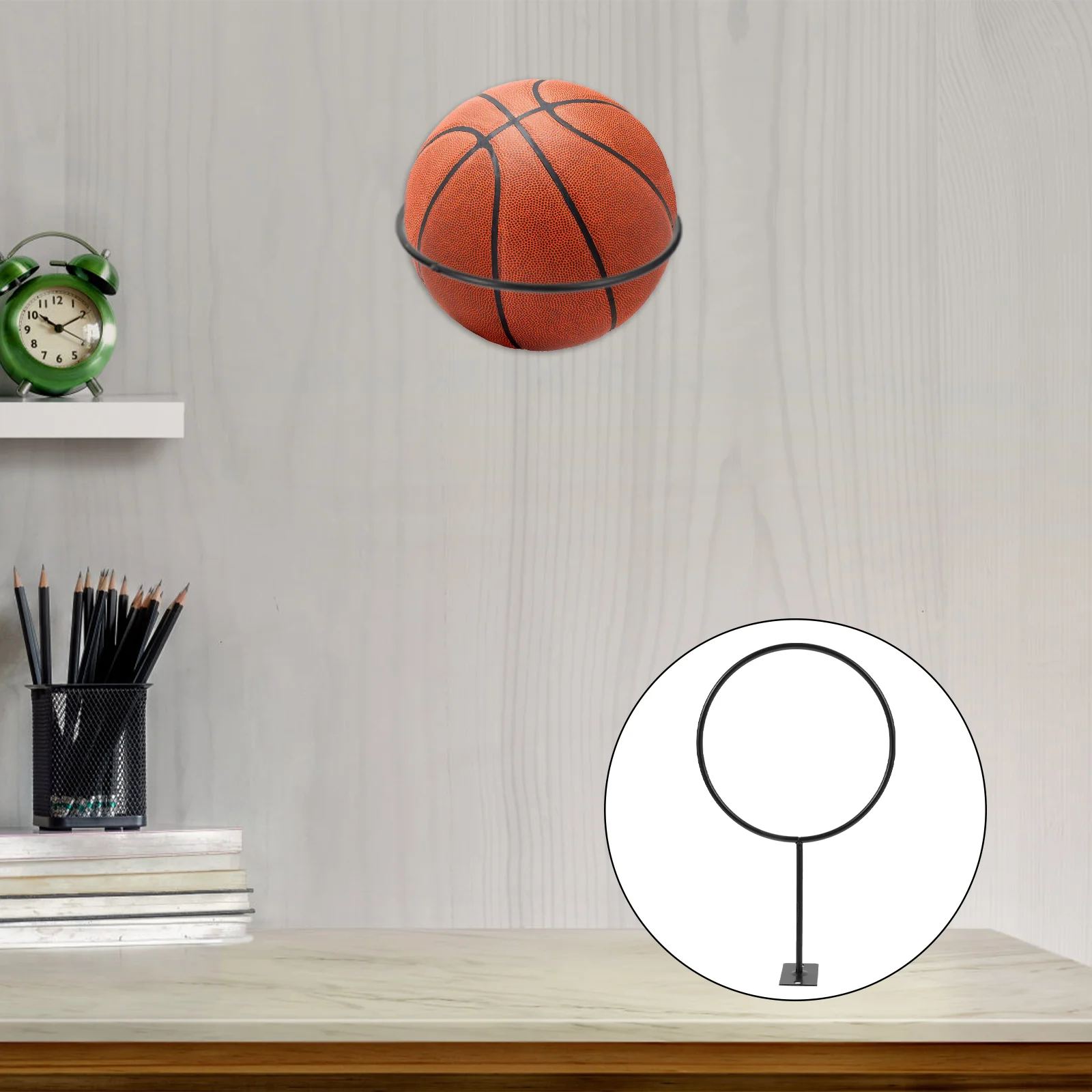 5 Pcs Ball Bracket Sports Wall Hook Storage Shelves Caps Holders Iron Basketball Soccer Coat Hanger Mounted Shelf