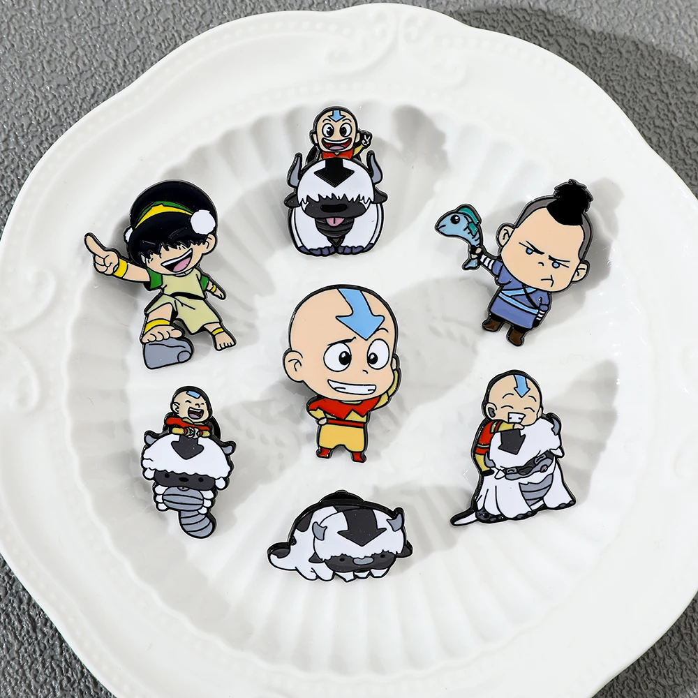 بروش بيسون كرتوني إبداعي ، دبوس مينا لطيف ، حقيبة ظهر ملابس مجوهرات ، إكسسوارات معدنية ، هدية لصديق ، 3 * ، 4 * ، 7 *