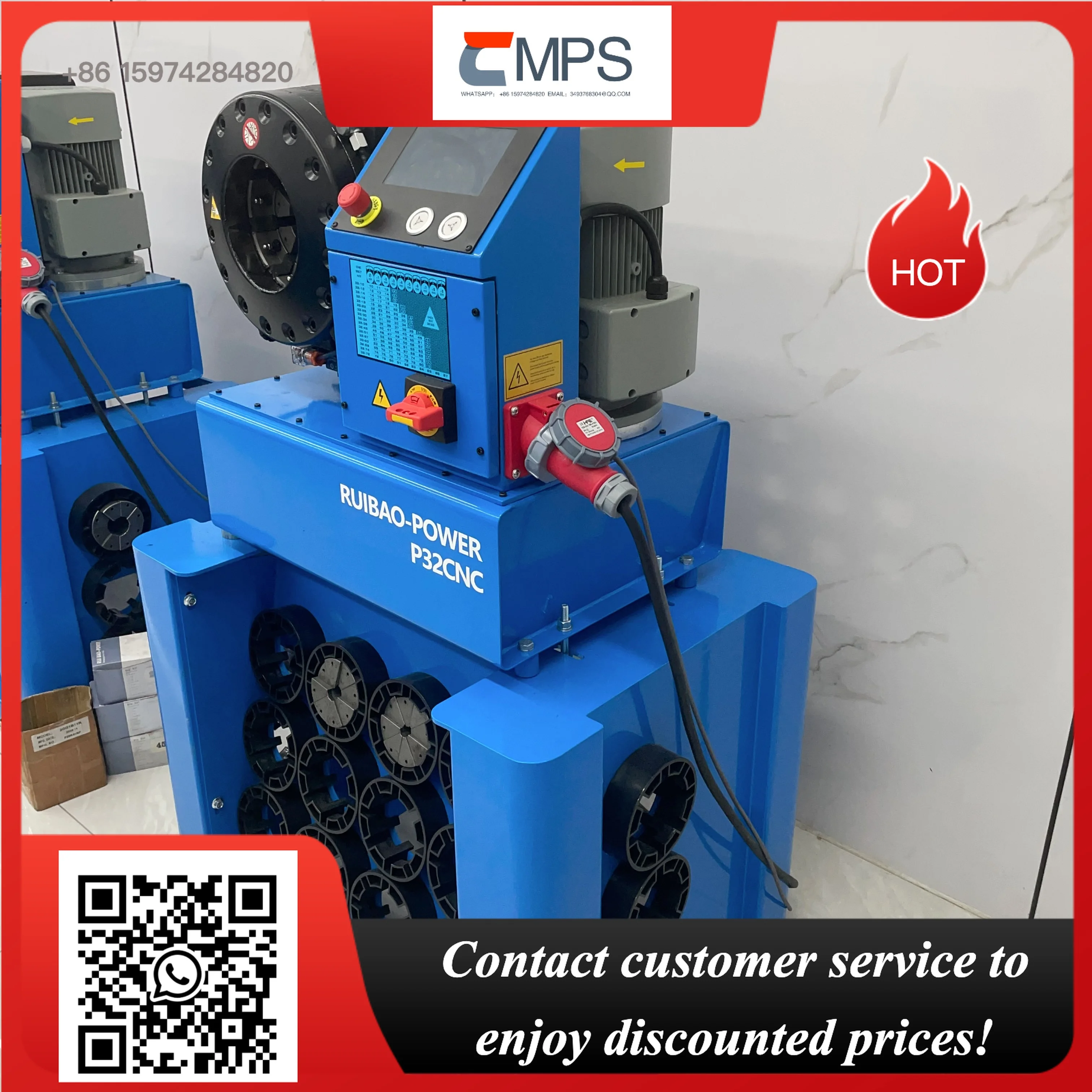 6-87mm P32 CNC Hydraulic Hose Crimping Machine Highly Efficient Quality Low Price Pump Engine Motor Included