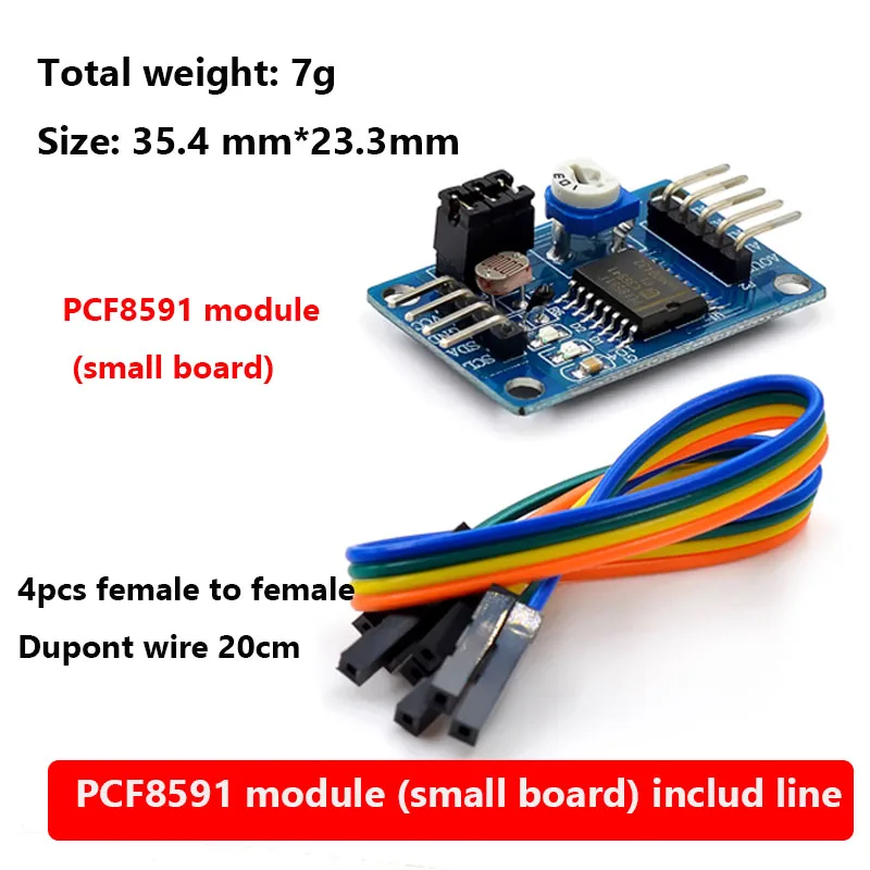 PCF8591 Module AD/DA converter module Analog to digital/digital to analogue converter module with Dupont cable