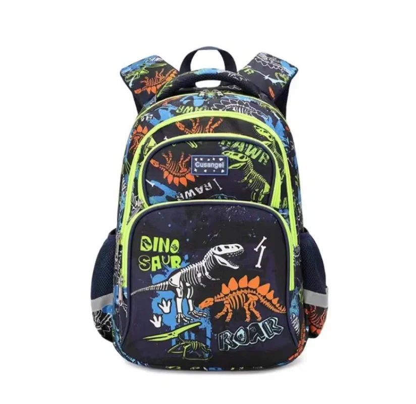 Boys Dinosaur School Bag Girls Backpack Set with Lunch Box Pencil Case Students Large Capacity Waterproof Oxford SchoolBag