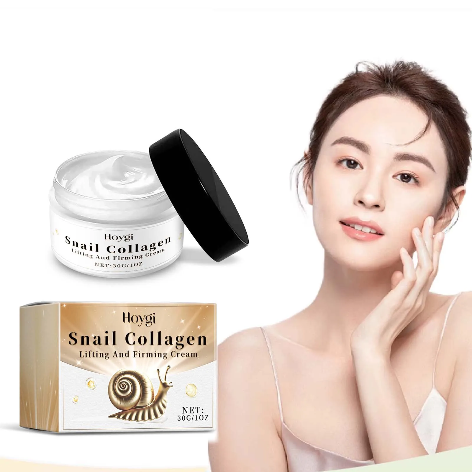 

Snail Collagen Firming Cream Lift Firm Fade Fine Lines Moisturizing Nourishing Repairing Smoothing Brightening Skin Care Cream