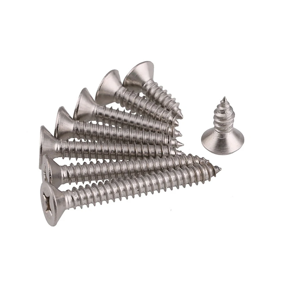 50/30Pcs GB846 M2 M2.2 M2.6 SUS316 Stainless Steel Cross Recessed 90 Countersunk Phillips Head Self-Tapping Screws Wood Screw