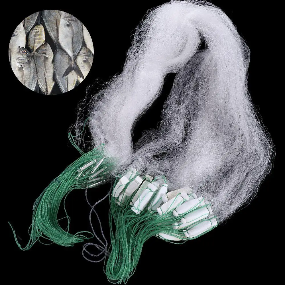 8M*.8M Portable Single Layer Chemical Fiber Monofilament Netting Tackle Fish Mesh Mesh Trap Fishing Net Floating Net