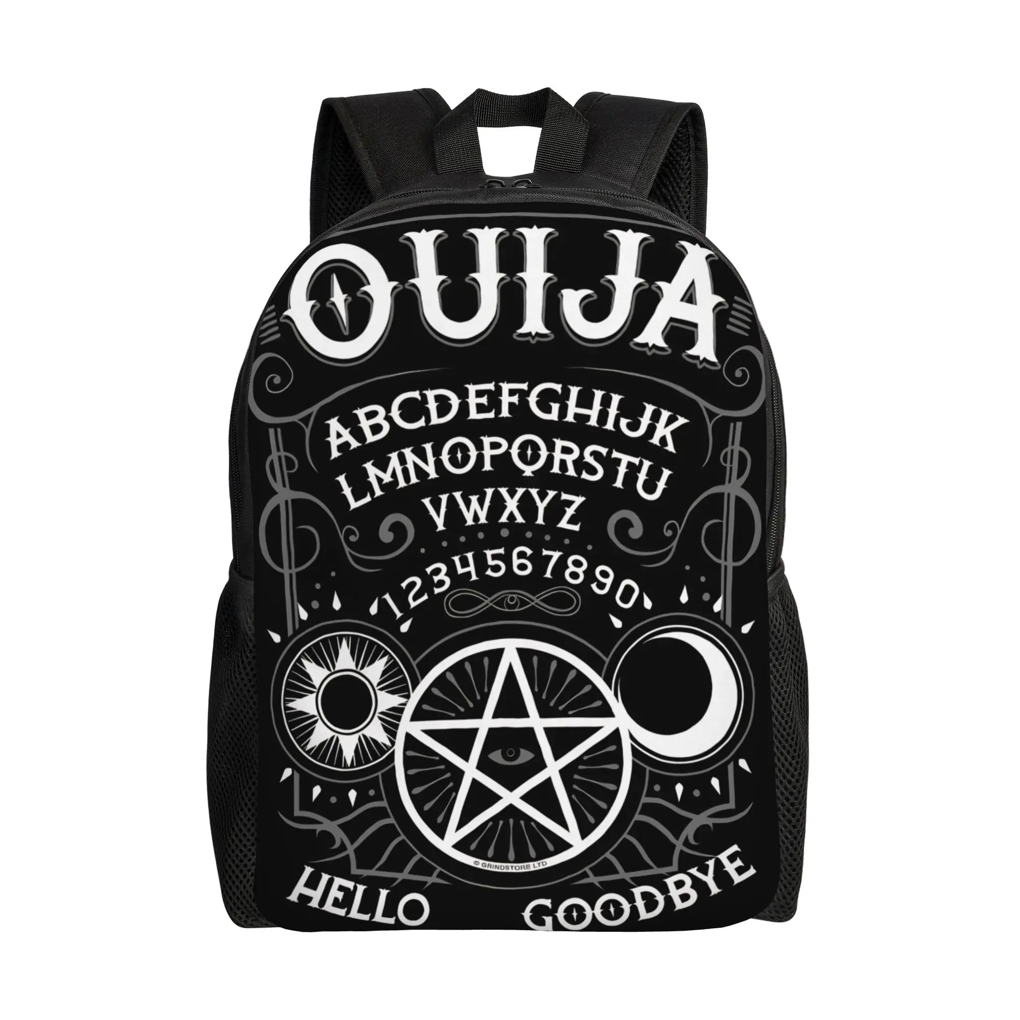 Ouija Board Backpack for Men Women Teenage Student Work Daypack Mystical Sun and Moon Laptop Computer Shoulder Bag Sports