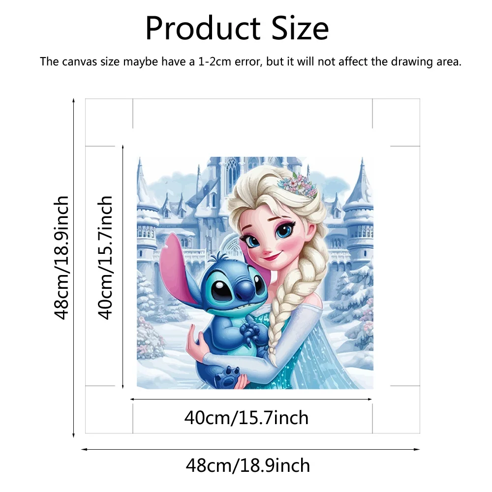 Disney DIY Drawing By Numbers Lilo And Stitch Princess Painting By Numbers Elsa Paint Frozen Cartoon Unique Handpainted Gift