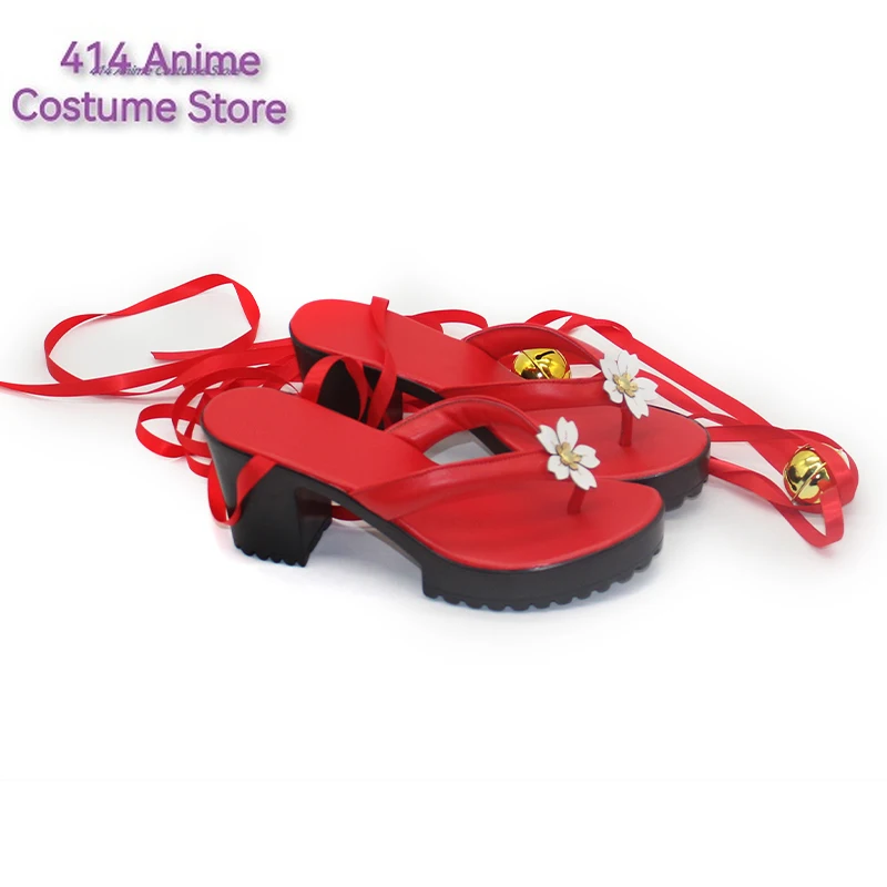 Juego Honkai Star Rail Sparkle zapatos de Cosplay Geta Anime juego de rol disfraz de Halloween traje de fiesta Prop mujeres hombres tacones altos rojos