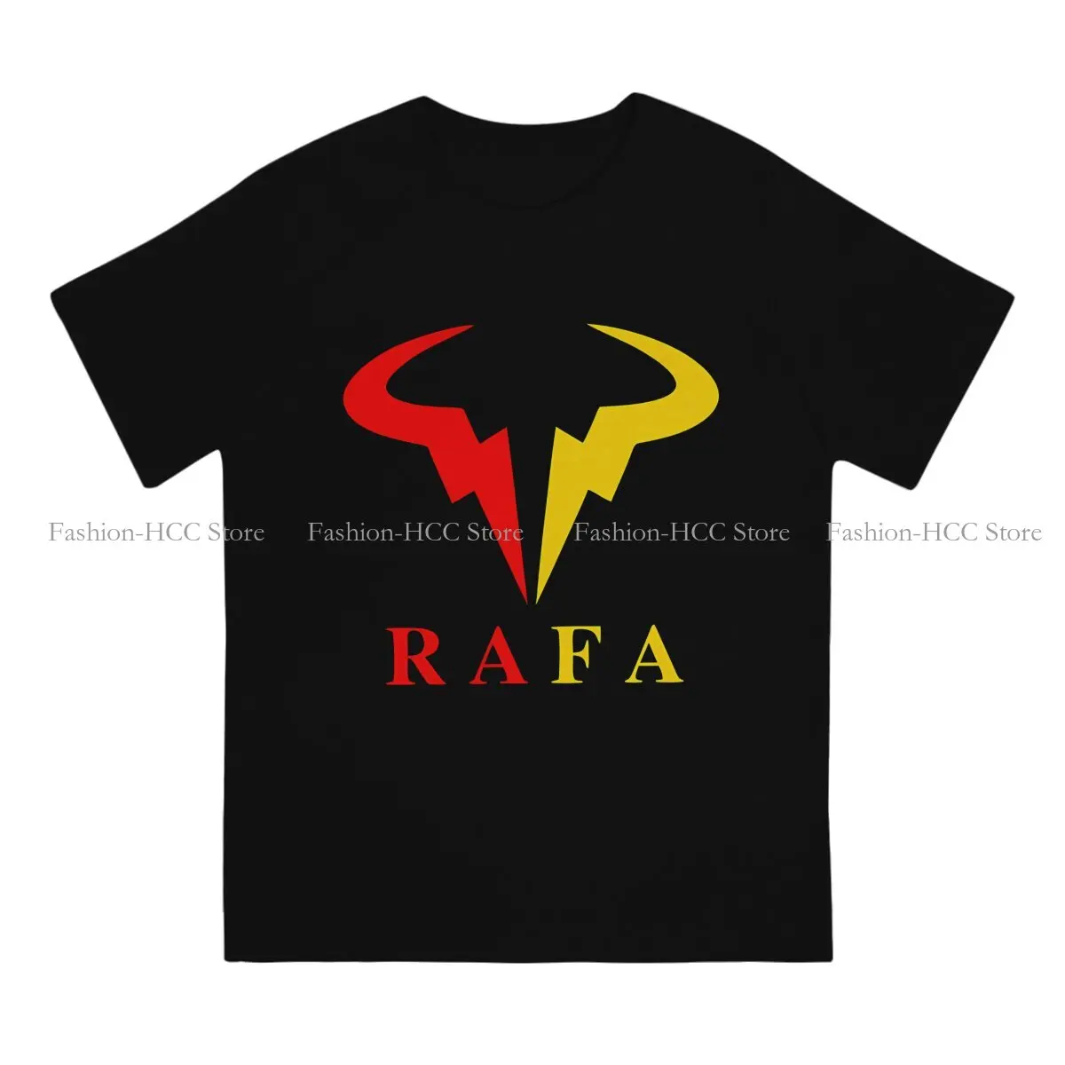 Rafael Nadal Polyester TShirts The Red Yellow Cow Personalize Homme T Shirt Funny Clothing