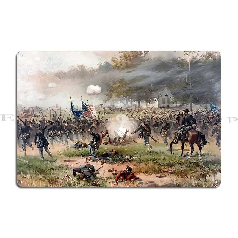 The Battle Of Antietam Civil War Metal Plaque Poster Party Bar Wall Decor Custom Garage Tin Sign Poster